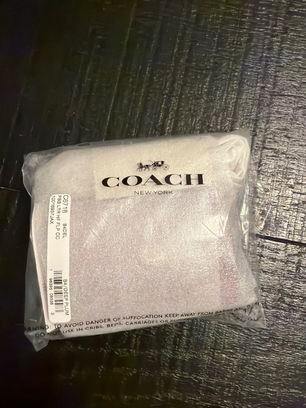 Coach mini wallet on a chain NWT